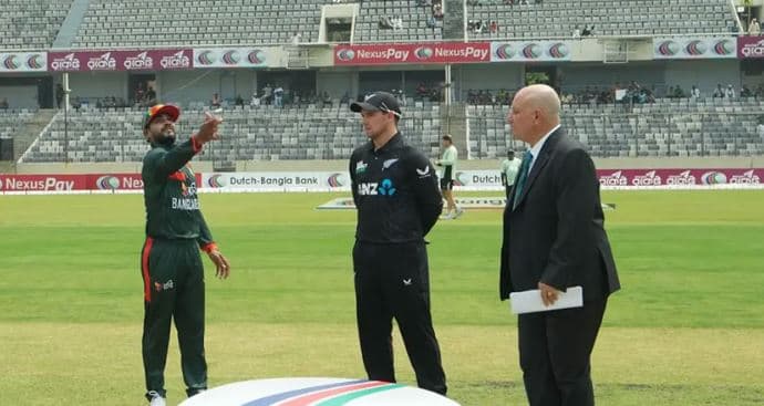 নিউজিল্যান্ডের বিপক্ষে টস হেরে ফিল্ডিংয়ে বাংলাদেশ- খবরের ইমেজ Image