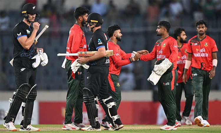 নিউজিল্যান্ডের বিপক্ষে টি-টোয়েন্টি সিরিজ সমতায় শেষ করল বাংলাদেশ- খবরের থাম্বনেইল ফটো