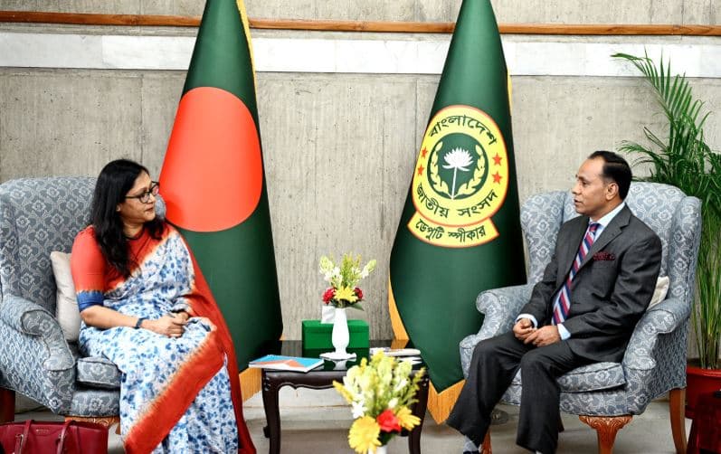 ডেপুটি স্পিকারের সঙ্গে ইউনিসেফ প্রতিনিধিদলের সৌজন্য সাক্ষাৎ- খবরের থাম্বনেইল ফটো