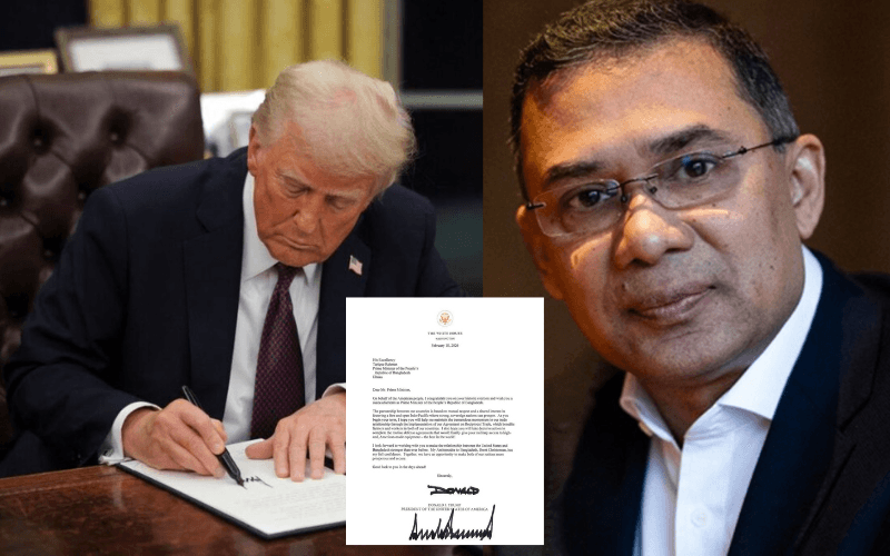 প্রধানমন্ত্রী তারেক রহমানকে অভিনন্দন জানিয়ে ট্রাম্পের চিঠি- খবরের থাম্বনেইল ফটো