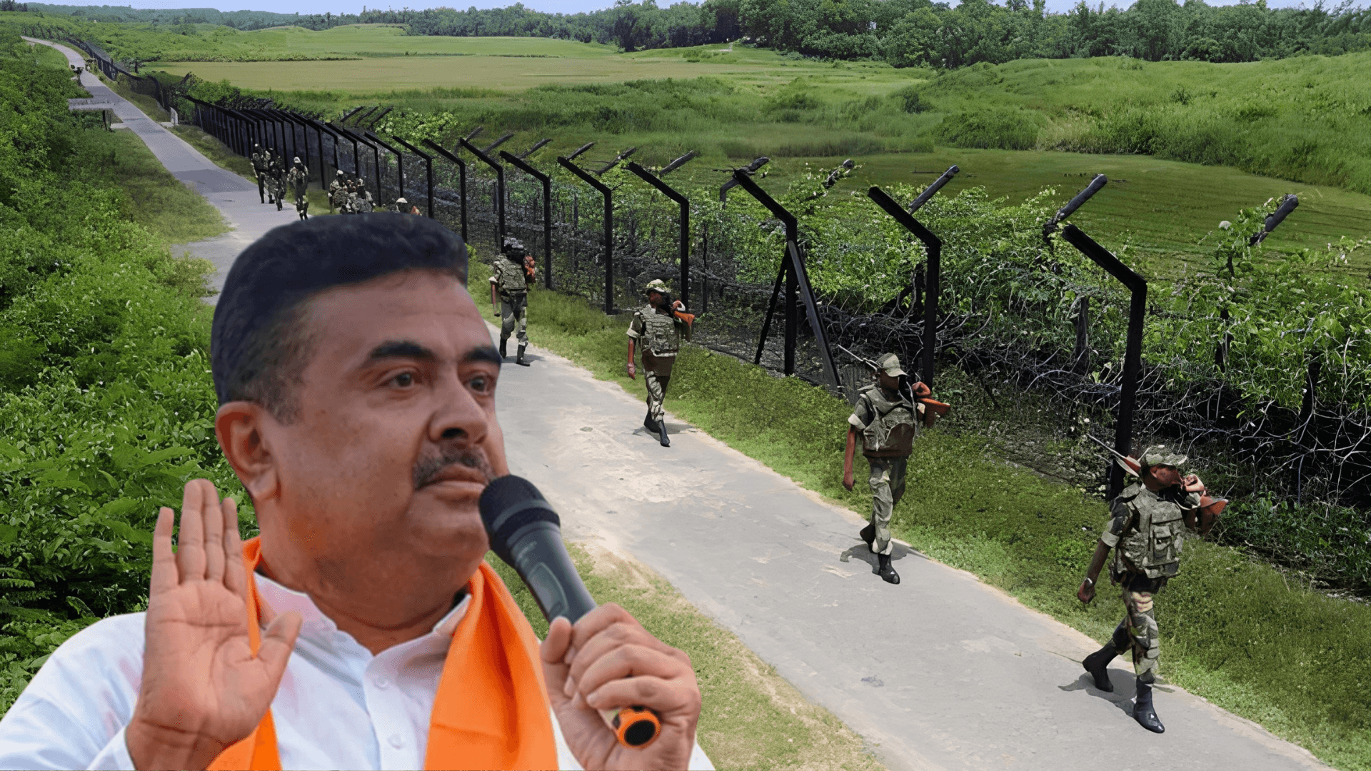 মুখ্যমন্ত্রী হয়েই কেন বাংলাদেশ সীমান্তে কাঁটাতারের বেড়া দিতে চাইছেন শুভেন্দু?- খবরের থাম্বনেইল ফটো