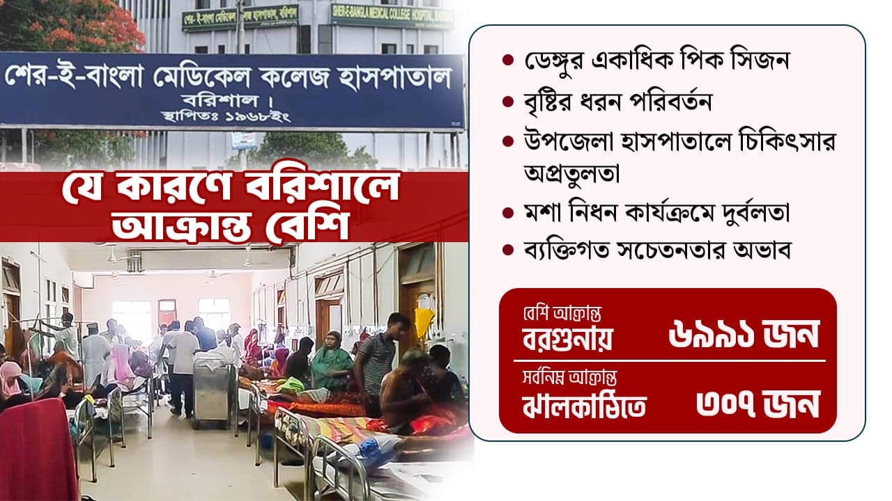 বরিশালে ডেঙ্গুর দ্বিতীয় ঢেউ, বাড়ছে উদ্বেগ