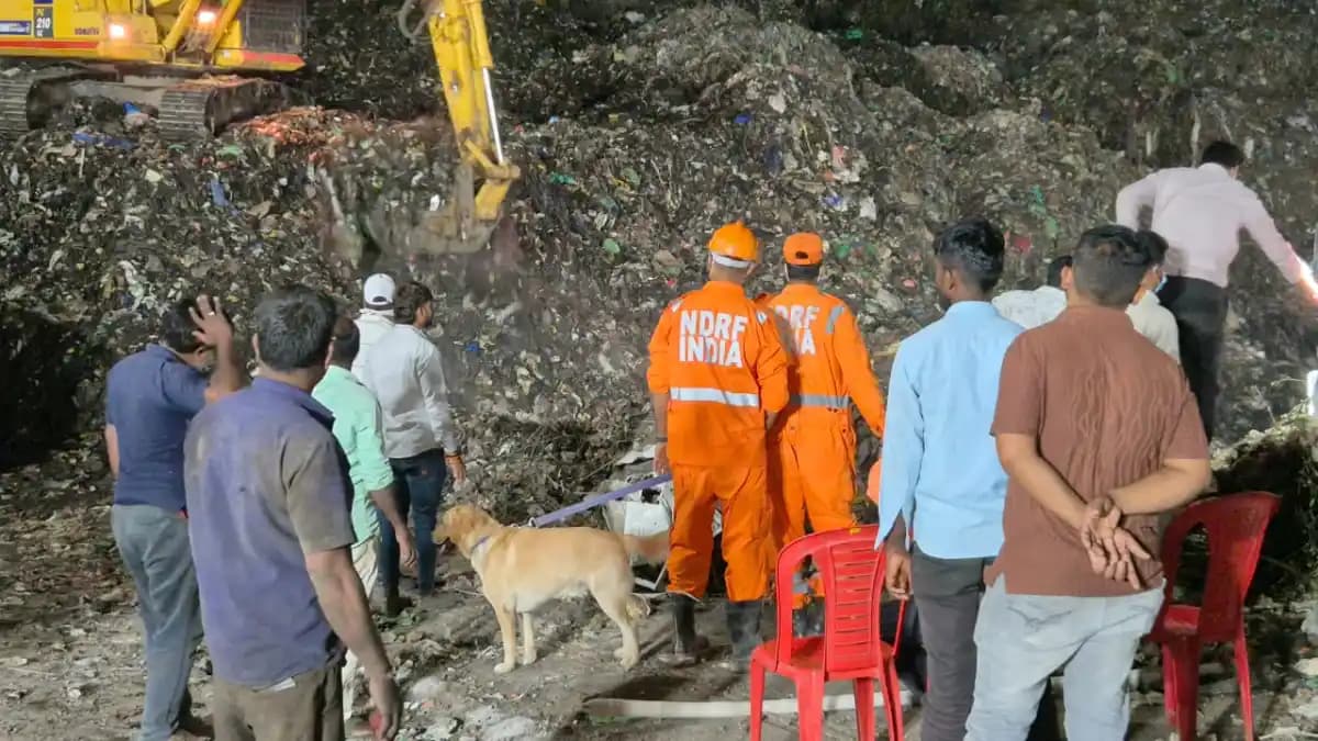 ভারতে বর্জ্যের স্তূপ ধসে বিদ্যুৎ উৎপাদন কেন্দ্রে ৯ শ্রমিকের মৃত্যু- খবরের ইমেজ Image