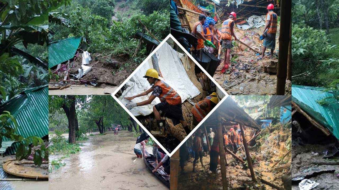 উখিয়ায় রোহিঙ্গা ক্যাম্পে পাহাড় ধসে ৫ শিশু শিক্ষার্থীর মৃত্যু- খবরের ইমেজ Image
