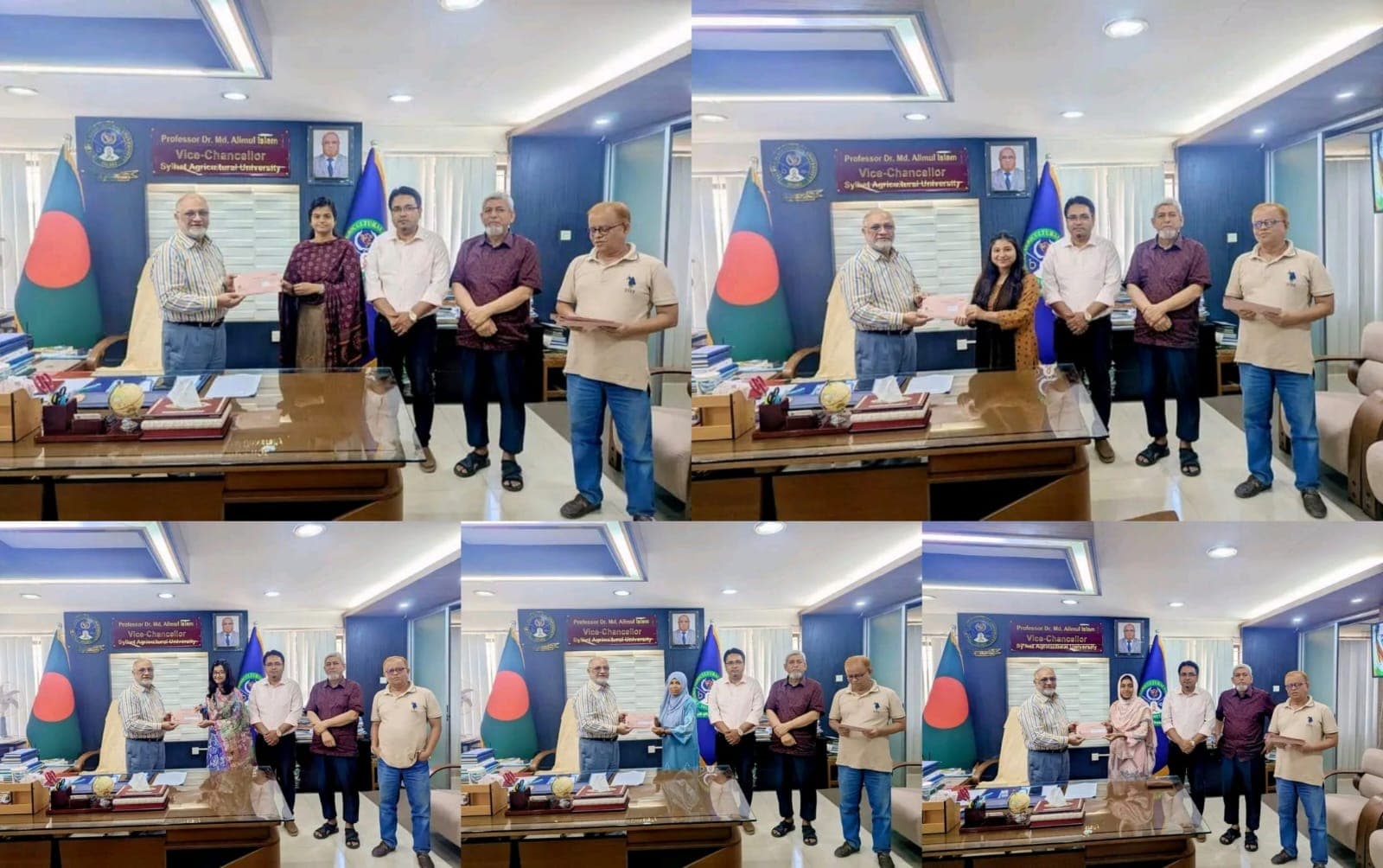 সিকৃবির ছয় মেধাবী শিক্ষার্থীর হাতে ইউজিসি মেধাবৃত্তির চেক প্রদান- খবরের ইমেজ Image